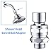 Hoooh Shower Head Swivel Ball Adapter - Ball Joint Shower Arm Adapter Angle Adjustable Polished Chrome, Z200-CH
