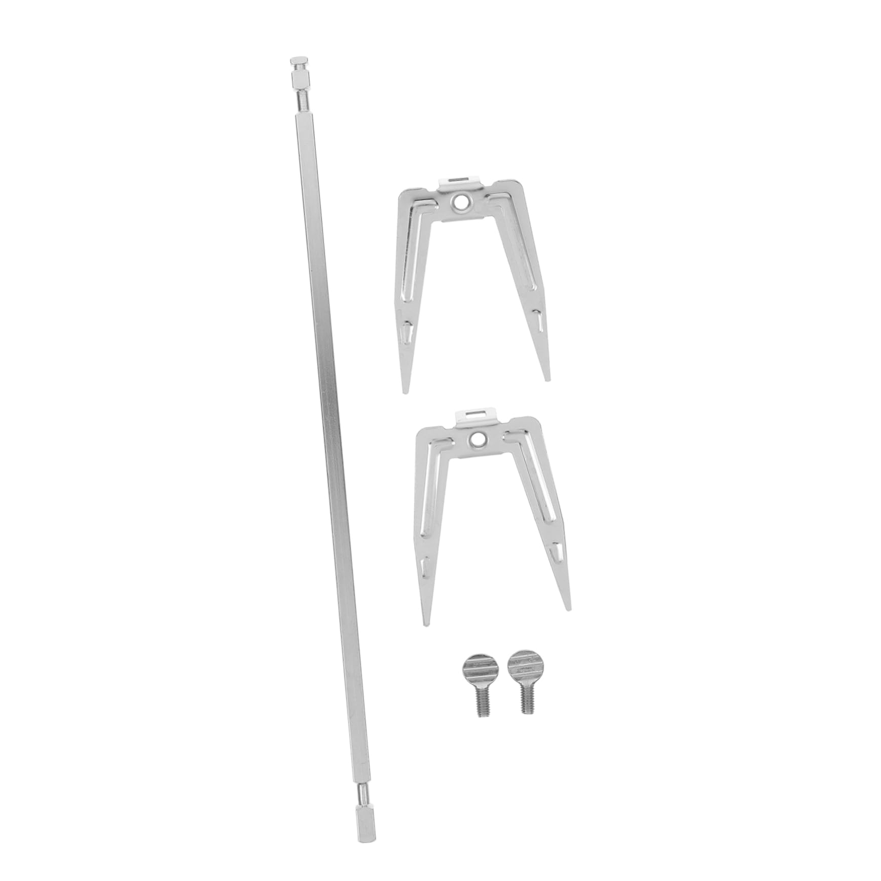 BUTIFULSIC Rotisserie Spit Poultry Fork Steel Stakes Air Fryer Replacement Fork Chicken Rotisserie Pellets for Smoker Grill Airfryer Accessory BBQ Kitchen Grill Fork Stainless Steel Silver