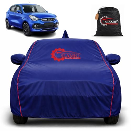 Image of Car Cover for Maruti Suzuki Celerio 2021-2026 | 100% Waterproof Heavy-Duty 3-Layer Car | All-Weather Rain, UV, Sun & Dust Protection | Custom Fit | Mirror & Antenna Pockets | Navy Blue