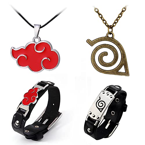Pendentif œil de Sharingan,Collier Sharingan,Cosplay Anime,Anime Accessoire Leaf Village Konoha Bracelet rouge Ninja Collier Pendentif Cosplay Fournitures pour Unisexe Cover