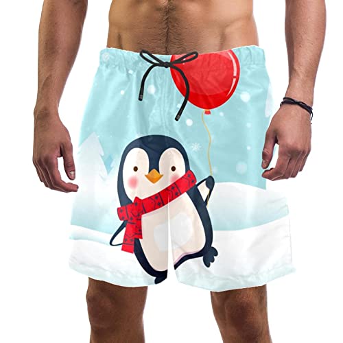 Maillots de bain pour hommes JDEZ short de plage pingouin séchage rapide