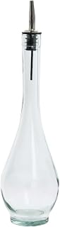 TableCraft H931 Siena 16oz Green Tint Glass Oil Bottle with Stainless Steel Pourer - Restaurant Quality Dispenser