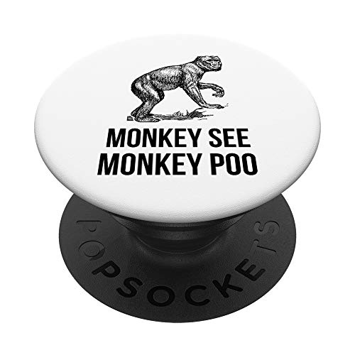 Funny Monkey See Monkey Poo PopSockets Swappable PopGrip