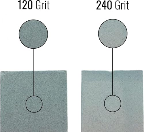 Image of SE 6 inch Double-Sided Aluminum Oxide Sharpening Stone - 120 and 240 Grits for Blade Repair and Edge Refinement - SS6