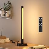 Mudodi Table Lamp with Remote，Dimmable Small Lamp Desk Lamp with Multiple Color Temperatures，Nightstand Lamp,Table Lamp for Bedroom,Living Room,Office,Reading,Desk(Black)