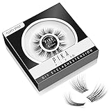 PIKA PIKA DIY Eyelash Extensions Clusters Glue Bonded C Curl Natural Individual Lashes 10mm 12mm...