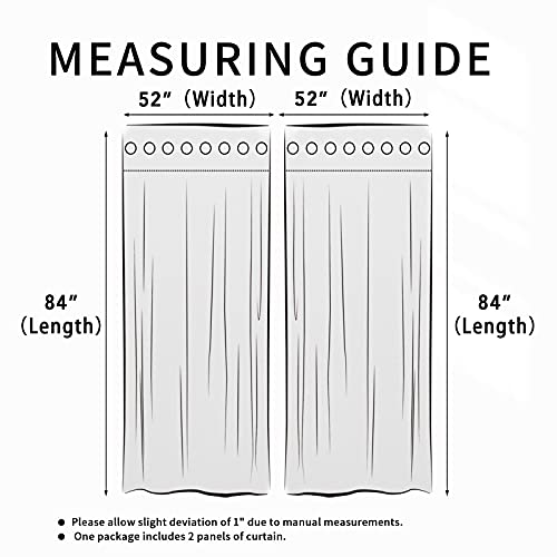 Easy-Going Luxury Double Linen Blackout Curtain 84 Inch Length Grommet Window Curtain Drapes For Bedroom, Living Room Thermal Insulated Room Darkening (Set Of 2 Panels, Natural) #TOP7