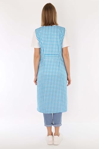 Blouse à fermeture éclair turquoise taille 52 pour robe de maison confortable