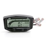 752-119 Digital Speedometer Tachometer Gauge Kit Replacement for KTM Honda Yamaha Kawasaki Suzuki 1995-2019 (Speed and Temperature Display Units are Not Adjustable)