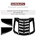 LitMiRaCle Rear & Side Window Louvers Windshield Sunshade Wind Shutter Window Cover Set Fits for Ford Mustang 2015 2016 2017 2018 2019 2020 2021 ABS Bright Black
