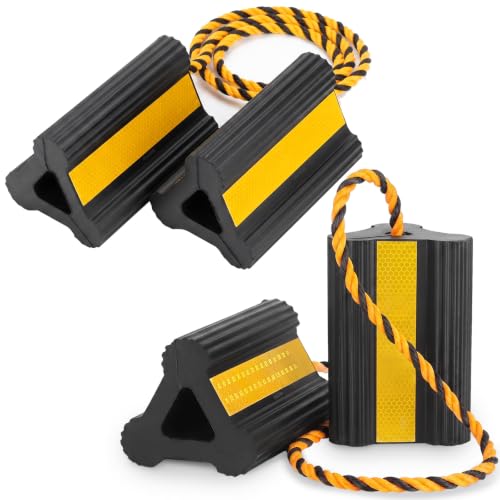 OULEME Heavy Duty Rubber Wheel Chocks