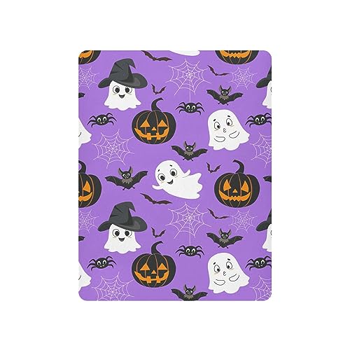 Image of Ghost Halloween Crib Sheets Soft Breathable Fitted Baby Crib Sheets Mattress Cover for Girl Boys, 52 inch x 28 inch x 9 inch