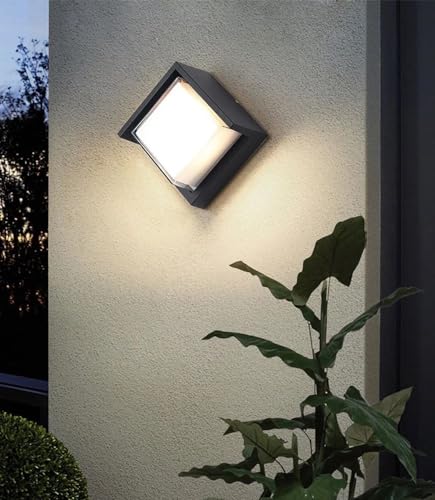 Image of blissbells Modern Square LED Wall Lamp | Matte Black Outdoor & Indoor Designer Wall Light for Home Decor