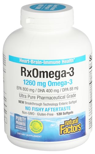 RxOmega-3 Factors Natural Factors 120 gélules pour rester actif et concentré au bureau