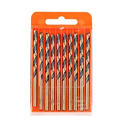 Steel Drill Bits for Hard Metal - 10pcs High-Speed Twist Drill Bit Kit, Lubricating | Accessory for Wood, Cast Iron, Stainless S