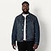 Amazon Essentials Men's Low Stretch Regular-Fit Denim Jacket, Tinted Dark Wash, Large