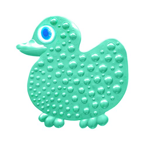Outlook Design - Alfombrilla Antideslizante para Ducha, de Goma EVA, 52 x 49 cm, con Forma de Pato, Color Verde