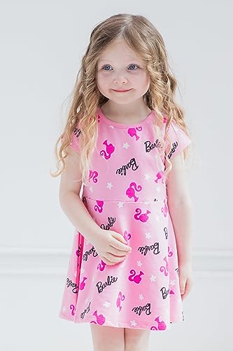 Barbie Girls French Terry Skater Dress Toddler to Big Kid2