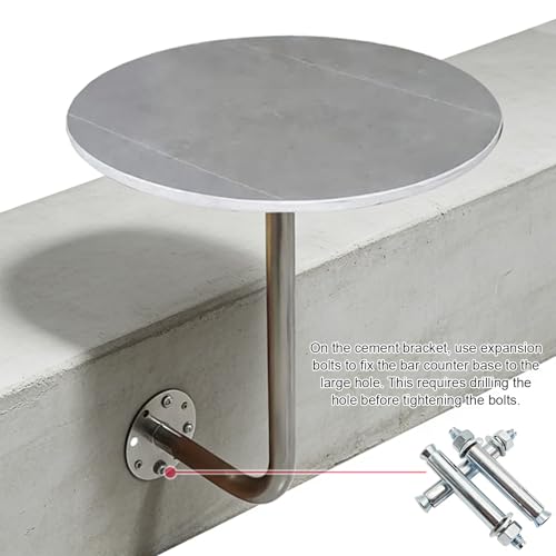 Mesa de cafetería y restaurante de pared con patas de acero 5