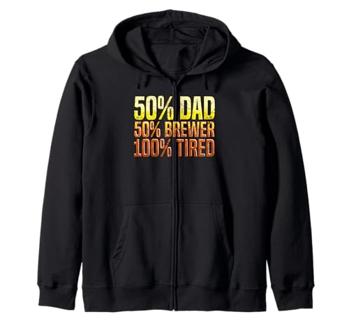 50% Papá 100% Cansado Cerveza Amante Broma Sudadera con Capucha
