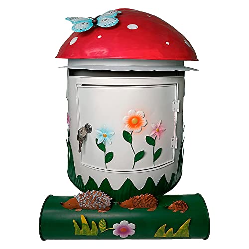 TIN DREAMS FACTORY Briefkasten mit Zeitungsfach, Vintage-Briefkasten mit...