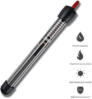 KASAN Aquarium Heater 50W/100W/200W/500W Submersible Quartz Glass Explosion-Proof Heating Rod with Adjustable Temperature