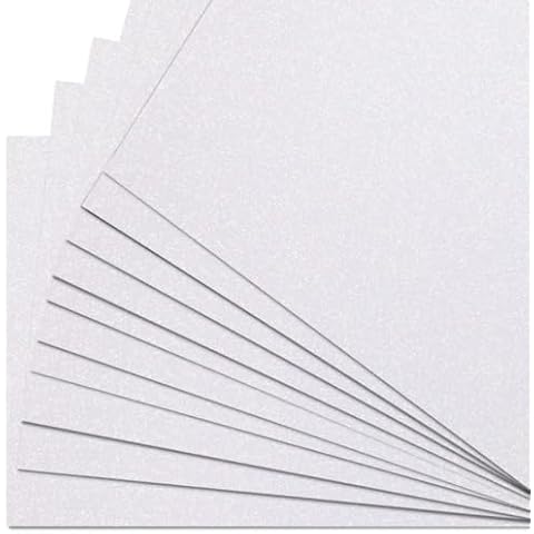 Springboard White Glitter A4 Card Sheets 10-Pack Cover