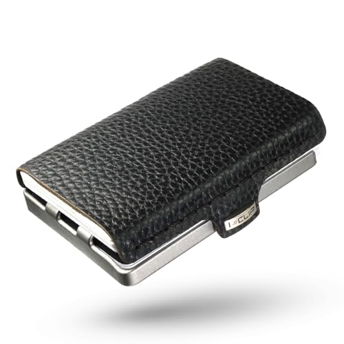 I-CLIP MAX Original Pure Schwarz - Geldbeutel – Slim Wallet mit Platz für 16 Karten- Geldscheinklammer für bis zu 30 Geldscheine - leichtes und Flexibles Portemonnaie