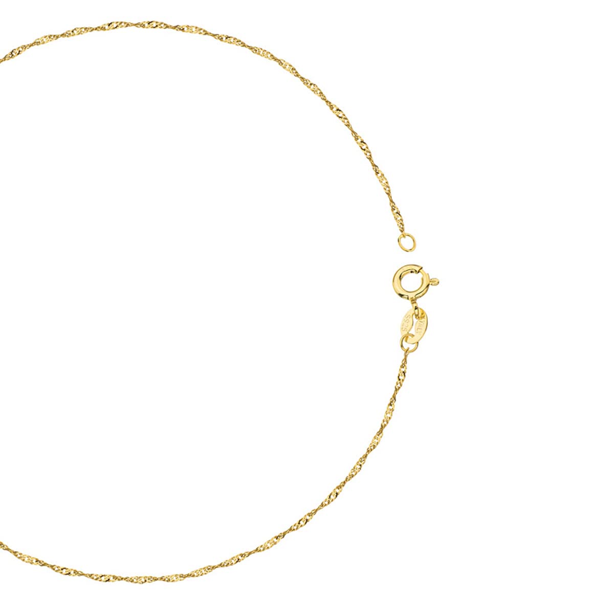 MARKO Fußkettchen für Damen Fußkette aus Gold Fußkettchen für Damen Singapurkette Frauen Fußschmuck 14k 585 Schmuck für Frauen | Länge 25 cm