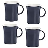 Melamin 4 Tassen 325ml - Grau Ton Optik - Campinggeschirr Kaffeebecher Teetasse 4 TLG - Henkeltasse Trinkbecher Becher Tasse mit Henkel Tafelgeschirr Camping Outdoor Party Moderne Picknickgeschirr