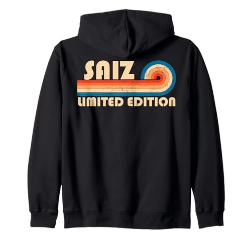 SAIZ Surname Retro Vintage 80s 90s Birthday Reunion Felpa con Cappuccio