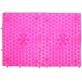 ROMISBABA 2 Stück Pack Große Fußmassage Akupressurmatte aus Tpe Rutschfeste Reflexzonen Zehenplatte in Pink für Wellness Yoga und Stresslinderung