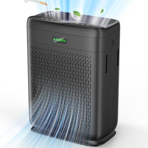Air Purifiers for Home Large Room Up to 3000 Sq Ft, H13 Hepa Double-Sided Air Filter Purifier with PM 2.5 Display Air Quality Sensor, Air Cleaner for Wildfires, Bedroom, Dust, Pets, Smoke, Pollon Cover