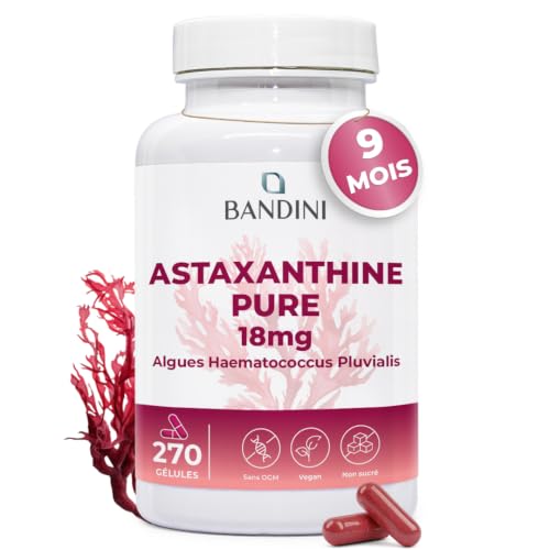 Bandini® Astaxanthine pure 18 mg par gélule | 270 gélules pour 9 mois