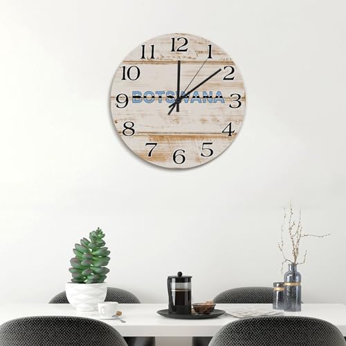 Horloge murale drapeau Botswana vintage 38 cm silencieuse à piles - 4