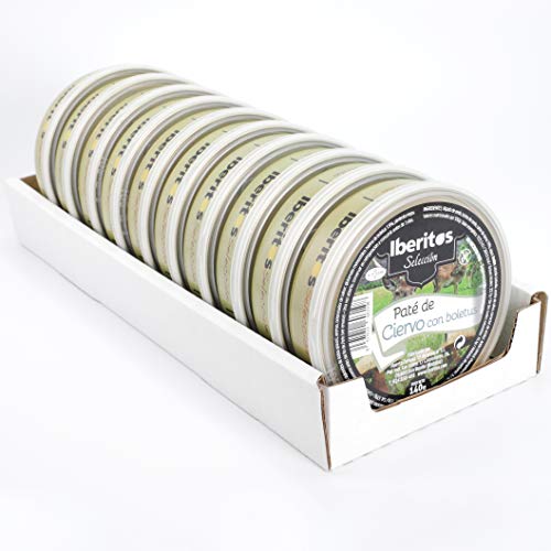 Iberitos - Paté de Ciervo con Boletus - 10 Latas de 140 gr