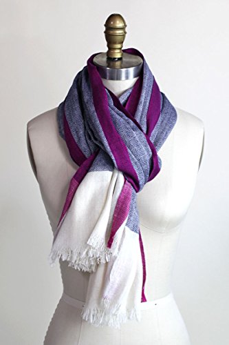 Anika Dali Classy Blue Herringbone Scarf, Premium Handloom Cotton, Unique, Classic #TOP5