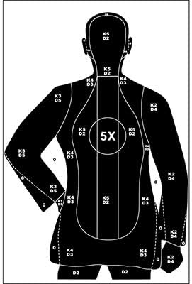 Full Size B-21X Target Training Silhouette with 5X-Ring 35 x 45 Inch(Color Choice: Black/Blue)