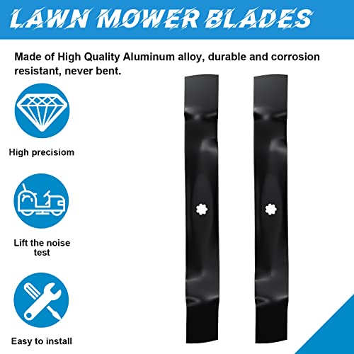 Dibanyou GY20850 GX22151 Lawn Mower Deck Blades for John Deere AM137328 AM137333 AM141033 Husqvarna 578431911 42" Deck 102 115 125 LA100 LA105 X110 2 Pack by Dibanyou - Image 3
