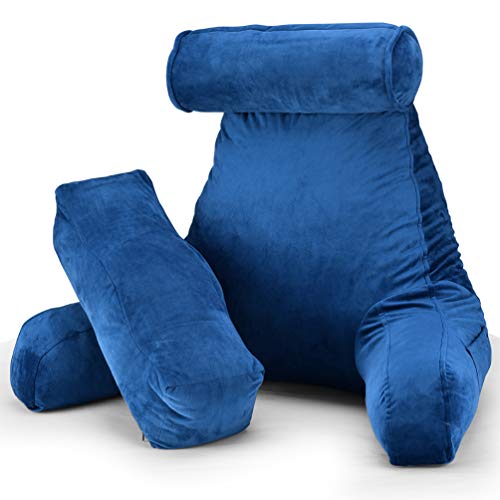 Reading Pillow, Includes 1 Extra Large Bed Rest TV Pillow with Shredded Memory
