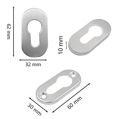 Tucireat 2 Stück Türschloss Abdeckung Türschloss Rosette Haustür Schlüsselrosette Edelstahl Matt Türrosette Edelstahl Schlüsselloch Abdeckungen Schlüsselloch Abdeckung Abdeckung Des Türgriff