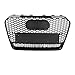 RS5 Parrilla de Estilo de Estilo Apto for Audi A5 S5 2012 2013 2015 2015 2016 2016 Estilo Negro Brillante Parrilla (Color : Chrome Emblem)