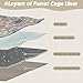 Bienbee Ferret Cage Liner Set for Ferret Nation & Critter Nation Cage, Waterproof Ferrets Cage Accessories for Small Animals Rats Chinchillas Hedgehogs Ferrets(Gray Mushroom,Single Unit Combo)