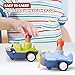 LiKee Toy Cars for Toddlers 1 2 3 4 Years Old Boy Girl, 4 Pcs Pull Back Cars for 18+ Months Baby Infant Gift, Kids Trucks Push and Go Back Friction Powered Vehicles (Transport)