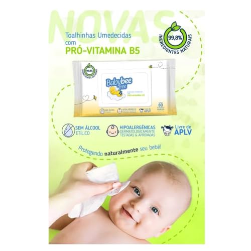 Kit Lenço Umedecido Toalha Baby Bee Free 480 Unidades