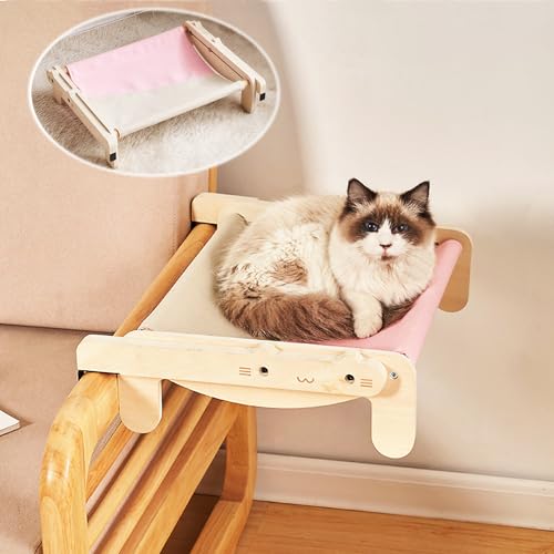 TOTHDATE Katzenbett für Fensterbank, Hängematte Katze Fensterbrett Katze Zum Einhängen Katzenbett Heizung für Fensterbettseiten Bodenheizer Schubladen, Rosa