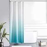 cortina baño original Color único: nuestra cortina de ducha utiliza una tecnología de teñido especial, y el color cambia gradualmente de claro a oscuro, decorando su baño, elegante y transparente.