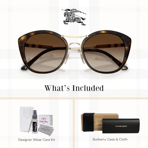 BURBERRY BE4251Q Round Sunglasses For Women +BUNDLE with ACCESSORY EYEWEAR KIT2
