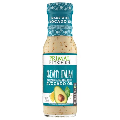 Primal Kitchen Dreamy Italian Salad Dressing & Marinade made with Avocado Oil, Whole30 Approved, Paleo Friendly, and Keto Certified, 8 Fluid Ounces