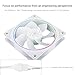 Thermalright TL-S12RW CPU Fan,Case Cooler Fan, Silent Computer Reverse Under 23.2dB(A) for Case CPU Liquid Cooler and CPU Air Cooler, Quiet CPU Reverse Fan,White